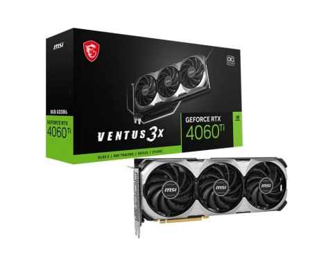 MSI Karta graficzna GeForce RTX 4060 Ti VENTUS 3X E OC 8GB GDDR6 128bit