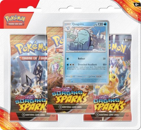 Pokemon TCG Karty Scarlet & Violet - Surging Sparks - 3-Pack Blister Quagsire