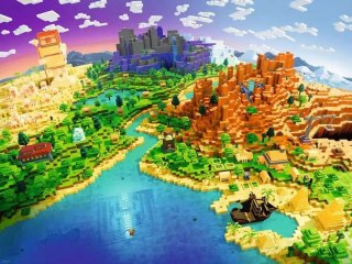 Ravensburger Polska Puzzle 1500 elementów Minecraft World