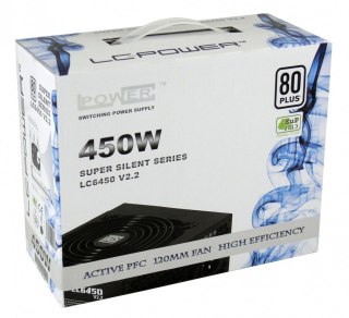 LC-POWER ZASILACZ 450W LC6450 V2.2 80 PLUS 120mm 4x SATA 2x PATA 1x PCIe Active PFC Black