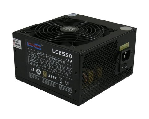 LC-POWER ZASILACZ 550W LC6550 V2.3 80+ Bronze 120 mm 4 x SATA 4 x PATA 1x PCIe BLACK Active PFC