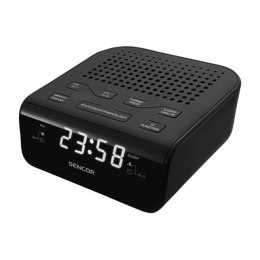 Sencor SRC 136 B Radiobudzik, wyświetlacz LED, prog. 20 stacji FM