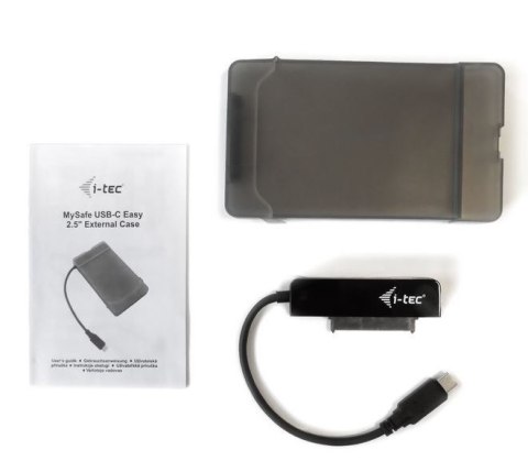 I-tec MySafe USB-C 3.1 Gen. 2 Easy zewnętrzna obudowa na dysk 2,5" 9,5mm SATA I/II/III HDD