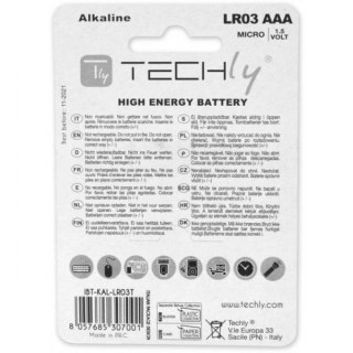 Techly Baterie alkaliczne LR03 AAA 4szt, (IBT-LR03T4B)