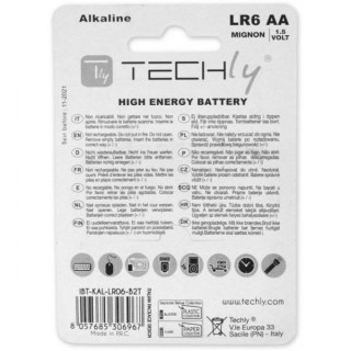 Techly Baterie alkaliczne LR06 AA 2szt, (IBT-LR06T2B)