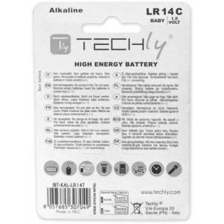 Techly Baterie alkaliczne LR14C 2 szt, (IBT-LR14T2B)