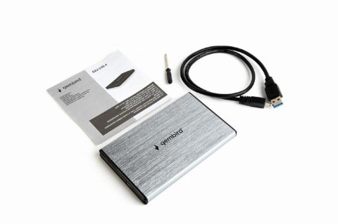 Gembird Obudowa dla dysków 2.5 USB3.0/aluminium/szara