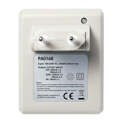 LogiLink Ładowarka do akumulatorów Ni-Mh, Ni-Cd, AA, AAA, 9V