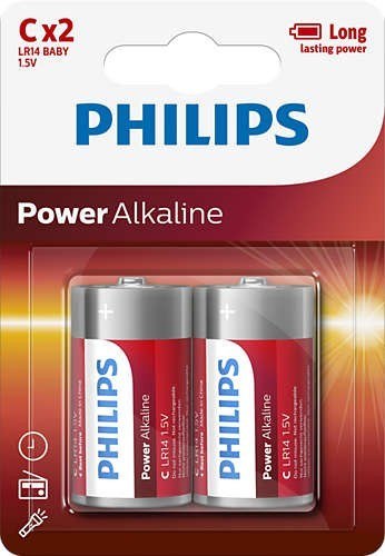 Philips Baterie Power Alkaline C 2szt. blister