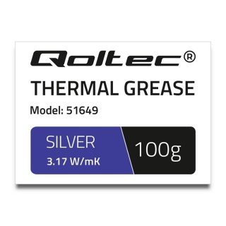 Qoltec Pasta termoprzewodząca | 3.17W/m-K | 100g | Srebrna