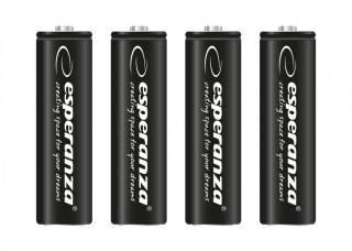 Esperanza Akumulatory NI-MH AA 2600mAh 4szt. czarne