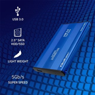 Qoltec Obudowa na dysk HDD/SSD 2.5 cala SATA3 | USB 3.0 | Niebieska