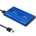 Qoltec Obudowa na dysk HDD/SSD 2.5 cala SATA3 | USB 3.0 | Niebieska