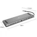 Maclean Stacja dokująca USB-C HUB Type-C 11w1 MCTV-850