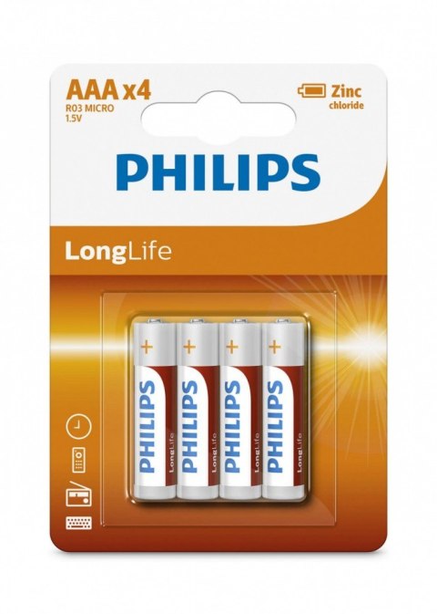 Philips Bateria R03 AAA LONGLIF E (4 SZT BLISTER)