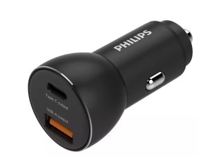 Philips Ładowarka samochodowa USB-A + USB C