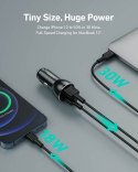 AUKEY CC-Y48 aluminiowa ultraszybka ładowarka samochodowa 2xUSB QC 3.0 PD 3.0 (1xUSB C+1xUSB A) 6A 48W