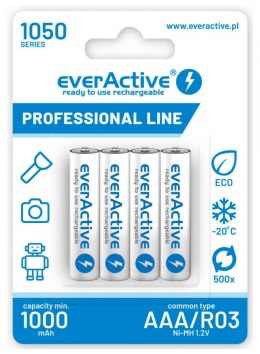 EverActive Akumulatory paluszki R03/AAA 1000 mAH blister 4 szt.