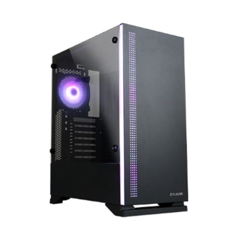 Zalman Obudowa S5 Black ATX Mid Tower PC Case RGB fan TG