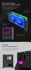 Zalman Obudowa S5 Black ATX Mid Tower PC Case RGB fan TG