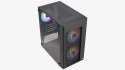 AeroCool Obudowa Hexform TG FRGB USB 3.0 Mini Tower czarna