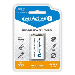 EverActive Akumulator 6F22/9V Li-ion 550 mAh 1 szt.