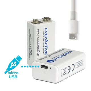 EverActive Akumulator 6F22/9V Li-ion 550 mAh 1 szt.