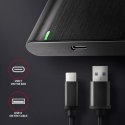 AXAGON EE25-A6C Bezśrubowa aluminiowa obudowa zewnętrzna USB-C 3.2 Gen 1 - SATA 6G dla 2.5" SSD/HDD