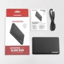 AXAGON EE25-SLC Obudowa zewnętrzna plastikowa, bezśrubowa, USB-C 3.2 GEN 1 SATA 6G 2.5", czarna