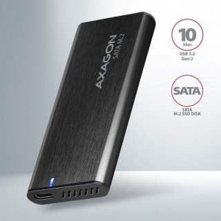 AXAGON EEM2-SBC Obudowa zewnętrzna aluminiowa bezśrubowa USB-C 3.2 GEN 2 M.2 SATA SSD