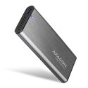 AXAGON EEM2-SG2 Obudowa zewnętrzna aluminiowa bezśrubowa USB-C 3.2 Gen 2 M.2 NVMe & SATA SSD + USB-A - USB-C redukcja