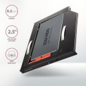 AXAGON RSS-CD09 Ramka na 2,5" SSD-HDD do gniazda DVD, 9.5mm LED aluminium