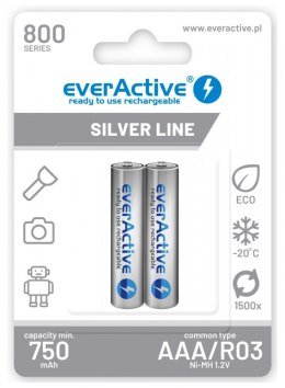 EverActive Akumulatory R03/AAA 800 mAH blister 2 szt. technologia Ready To Use