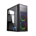 Gembird Obudowa Midi Tower Fornax M100RGB ATX wentylatory RGB Czarna