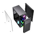 Gembird Obudowa Midi Tower Fornax M100RGB ATX wentylatory RGB Czarna