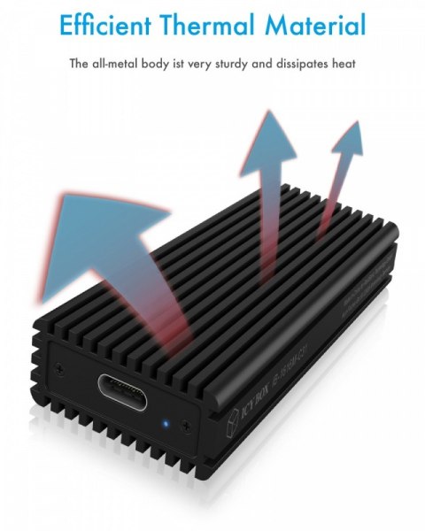 IcyBox Obudowa IB-1816M-C31 Type-C na PCIe NVMe M.2