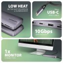 AXAGON HMC-6GM2 Wieloportovy hub 6in1 10Gbps, USB-A, USB-C, HDMI, M.2, SD/mSD, PD 100W, USB-C