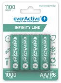 EverActive Akumulatory R6/AA 1100 mAH, blister 4 SZT. INFINITY LINE, technologia ready to use