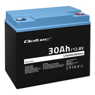 Qoltec Akumulator LiFePO4 Litowo-Żelazowo-Fosforanowy | 12.8V | 30Ah | 384Wh | BMS