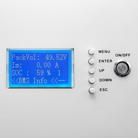 Qoltec Magazyn energii LiFePO4 | 4.8kWh | 48V | 100Ah | BMS | LCD