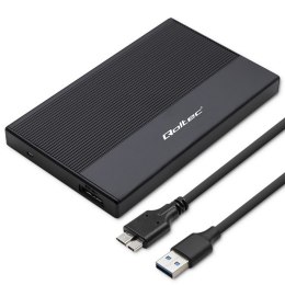 Qoltec Obudowa | Kieszeń na dysk SSD HDD 2.5 cala | SATA | USB 3.0 | Super speed 5Gb/s | 2TB | Czarna