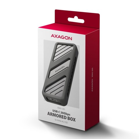 AXAGON EEM2-20G Obudowa zewnętrzna aluminiowa USB-C 3.2 Gen 2 M.2 NVMe SSD 20Gbps