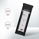 AXAGON EEM2-UB2 Obudowa zewnętrzna aluminiowa, USB-C 3.2 Gen 2 - M.2 NVMe SSD, długość 42 do 80 mm Czarna