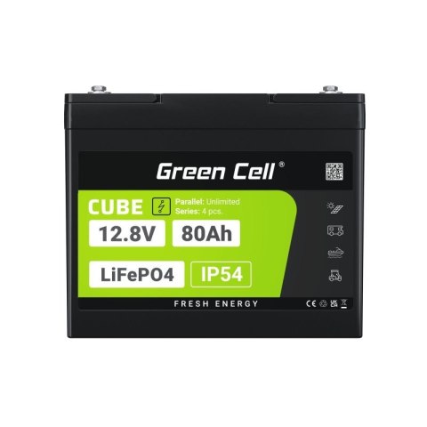 Green Cell Akumulator CUBE LiFePO4 80Ah 12V/12.8V 1024Wh