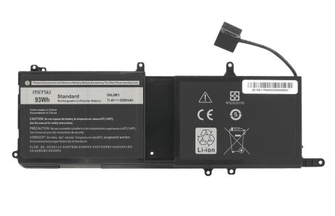 Mitsu Bateria JK6Y6 do Dell Latitude 3410 3510 Inspiron 5401 5402 5501 5502 5505 3600 mAh (41 Wh) 11.4V