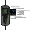 Qoltec Mobilna ładowarka do samochodu elektrycznego EV z regulacją 2w1 Typ2 | 3.5kW | 230V | LCD | Przenośna | Wallbox | 5m