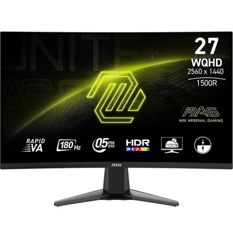 MSI MAG 27CQ6F monitor komputerowy 68,6 cm (27") 2560 x 1440 px Quad HD LCD Czarny MSI