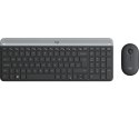 Logitech Slim Wireless Keyboard and Mouse Combo MK470 klawiatura RF Wireless QWERTY Czeski Grafitowy Logitech