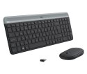 Logitech Slim Wireless Keyboard and Mouse Combo MK470 klawiatura RF Wireless QWERTY Czeski Grafitowy Logitech