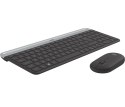 Logitech Slim Wireless Keyboard and Mouse Combo MK470 klawiatura RF Wireless QWERTY Czeski Grafitowy Logitech